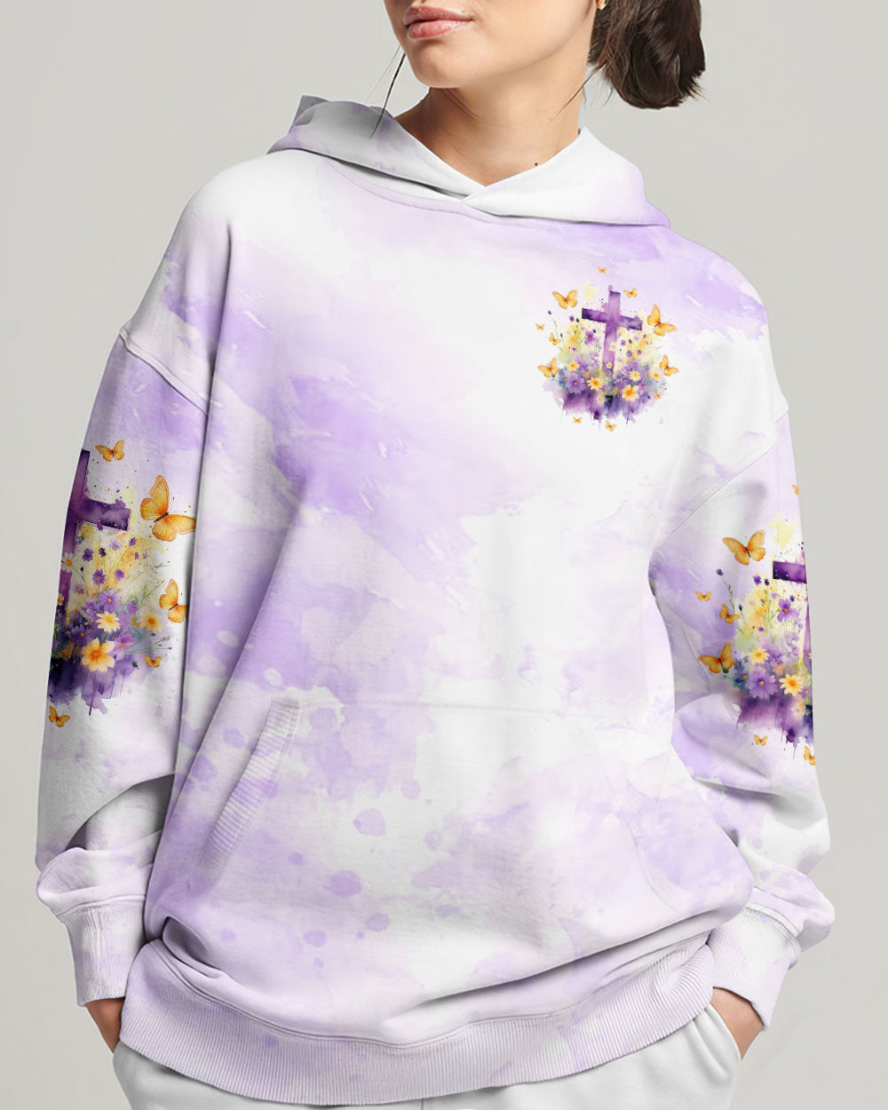 I Can Do All Things Through Christ Cross Floral Women's All Over Print Shirt - Tltw2812233, easychoo.com