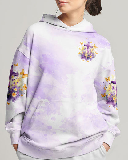 I Can Do All Things Through Christ Cross Floral Women's All Over Print Shirt - Tltw2812233, easychoo.com