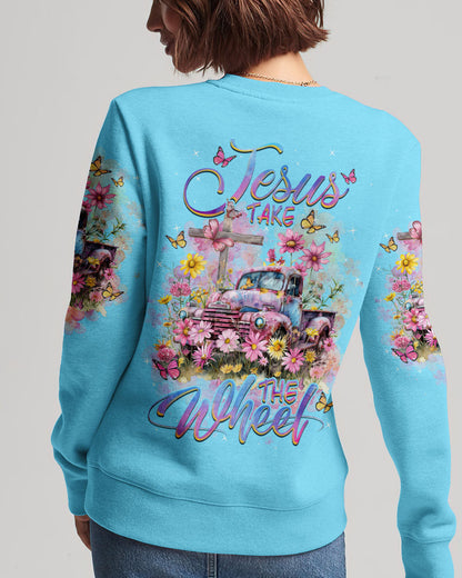 Jesus Take The Wheel Flower Truck Women's All Over Print Shirt - Tlnz1103241, easychoo.com