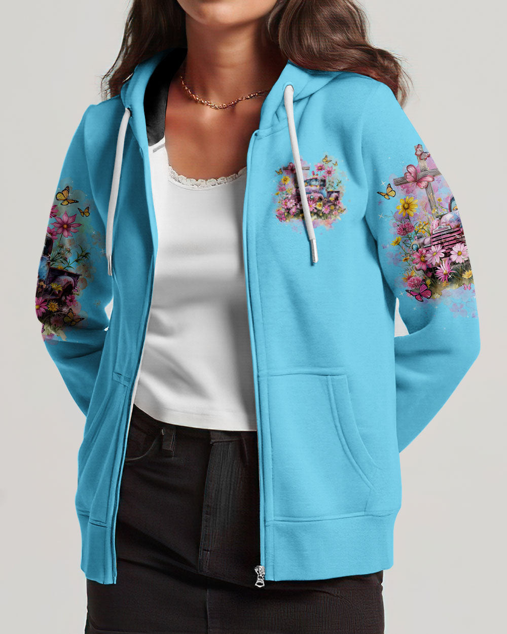 Jesus Take The Wheel Flower Truck Women's All Over Print Shirt - Tlnz1103241, easychoo.com