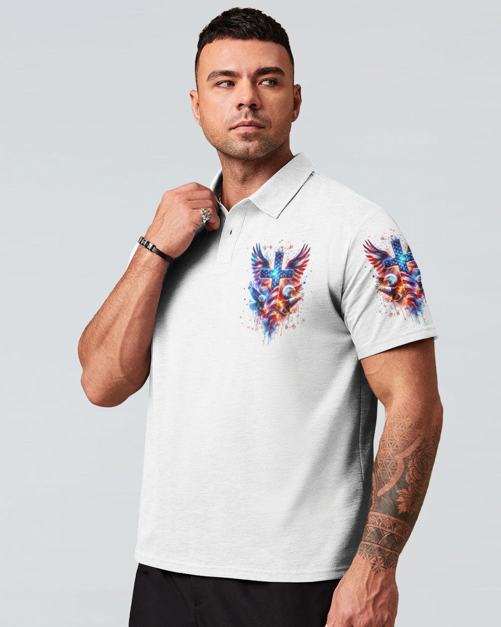 In God We Trust Eagle Men's All Over Print Shirt - Tlnt1801242, easychoo.com