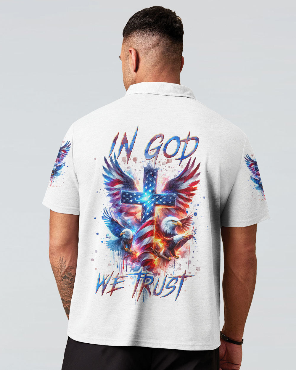 In God We Trust Eagle Men's All Over Print Shirt - Tlnt1801242, easychoo.com