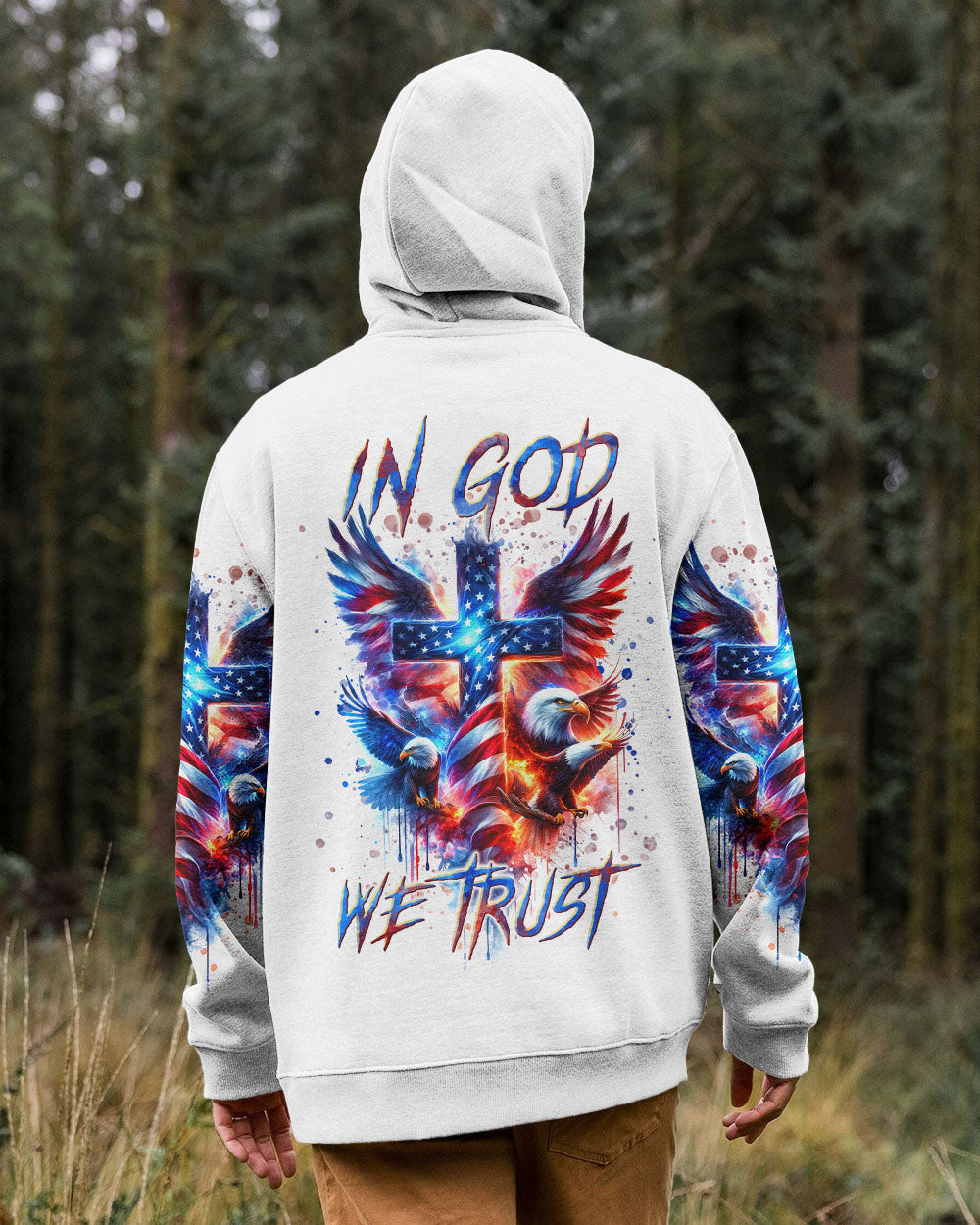 In God We Trust Eagle Men's All Over Print Shirt - Tlnt1801242, easychoo.com