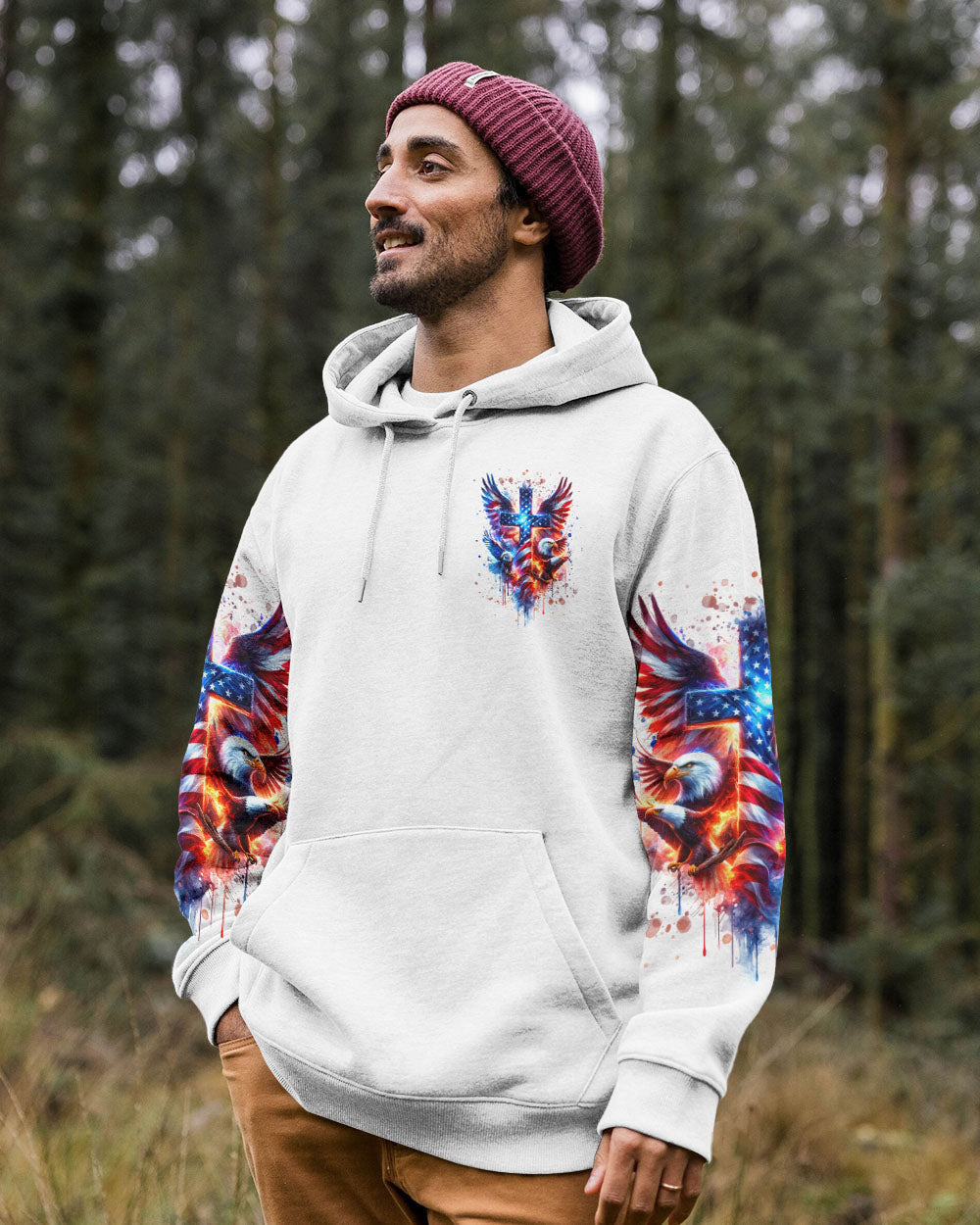 In God We Trust Eagle Men's All Over Print Shirt - Tlnt1801242, easychoo.com