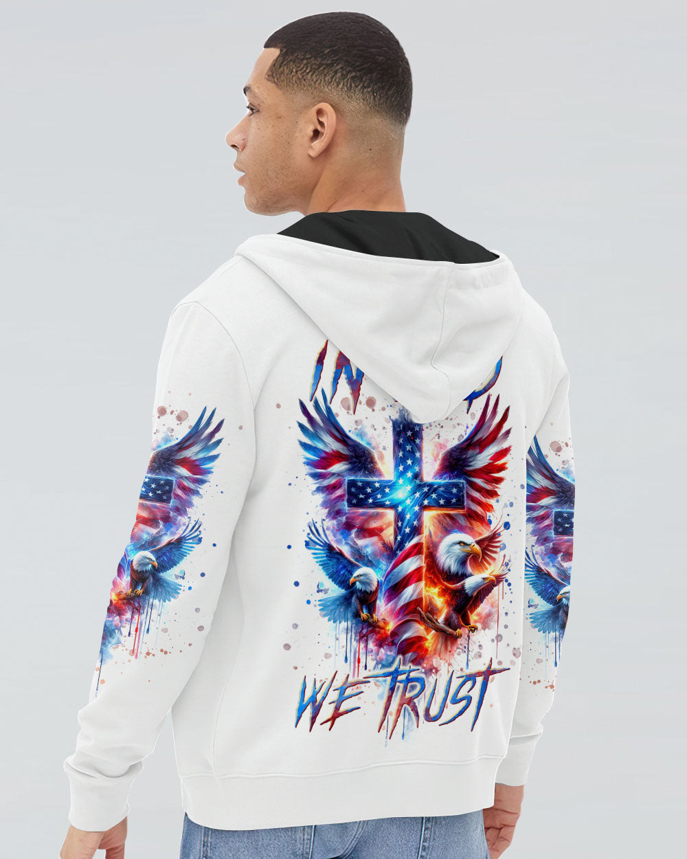 In God We Trust Eagle Men's All Over Print Shirt - Tlnt1801242, easychoo.com