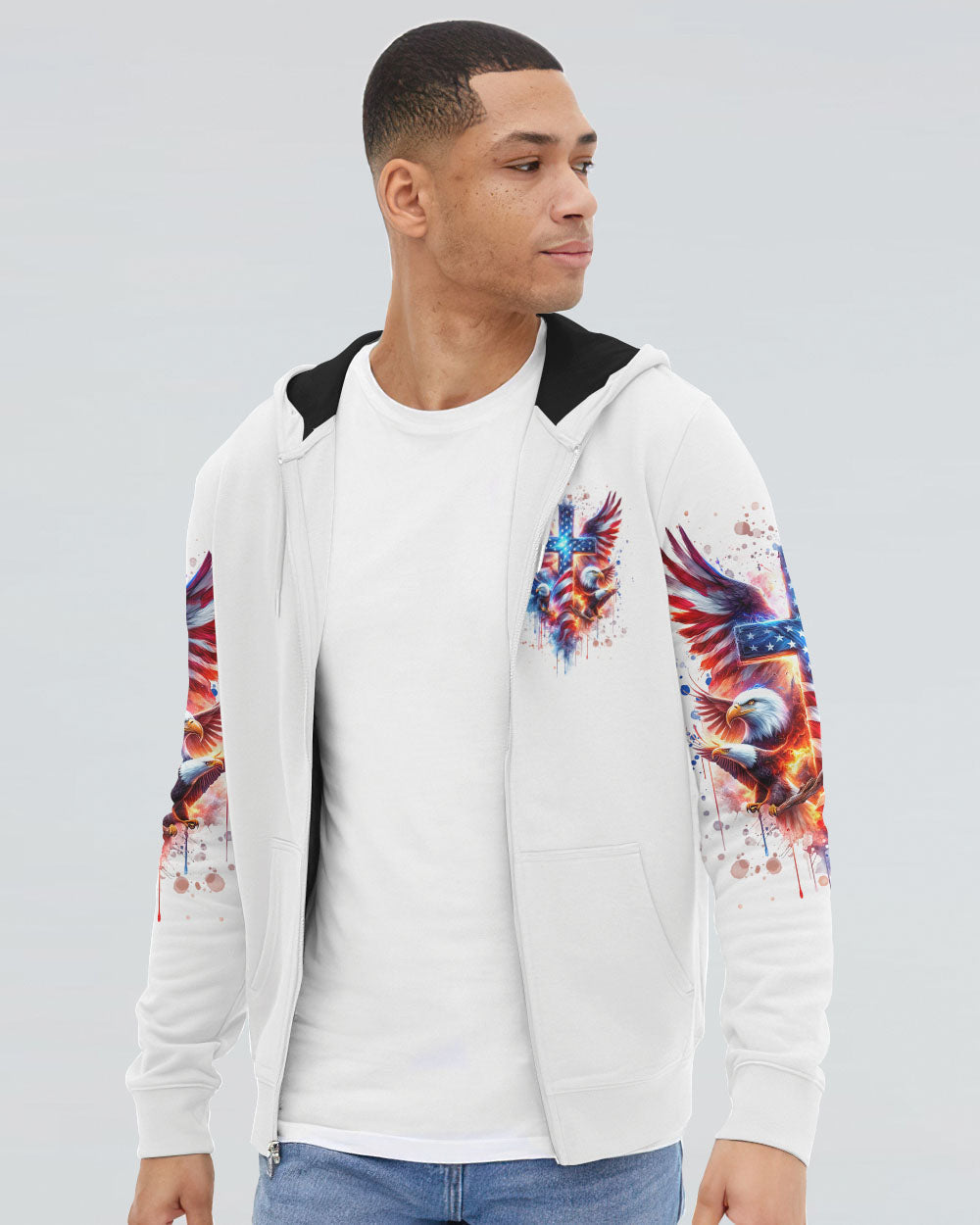 In God We Trust Eagle Men's All Over Print Shirt - Tlnt1801242, easychoo.com