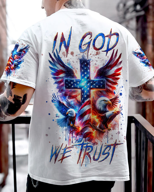 In God We Trust Eagle Men's All Over Print Shirt - Tlnt1801242, easychoo.com