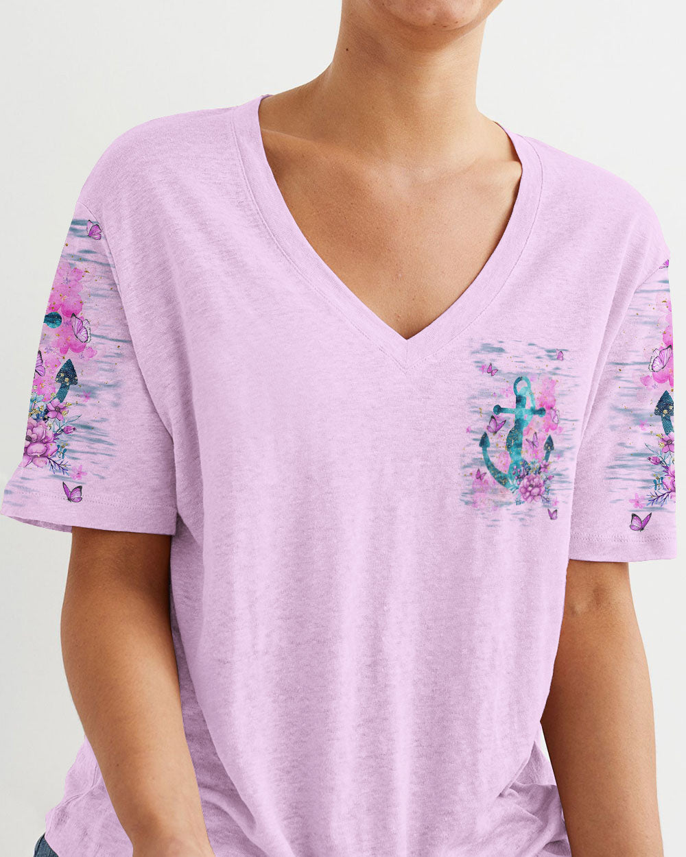 Jesus Take The Wheel Anchor Flower Women's All Over Print Shirt - Tlnt2211234, easychoo.com