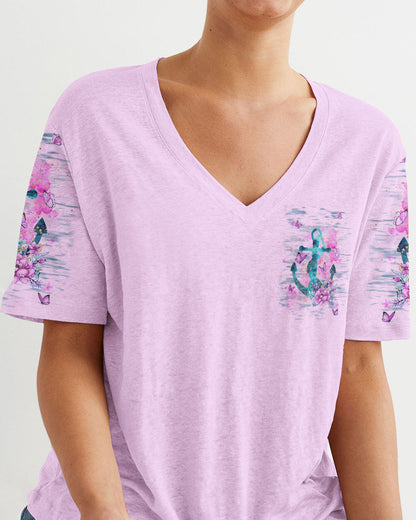 Jesus Take The Wheel Anchor Flower Women's All Over Print Shirt - Tlnt2211234, easychoo.com