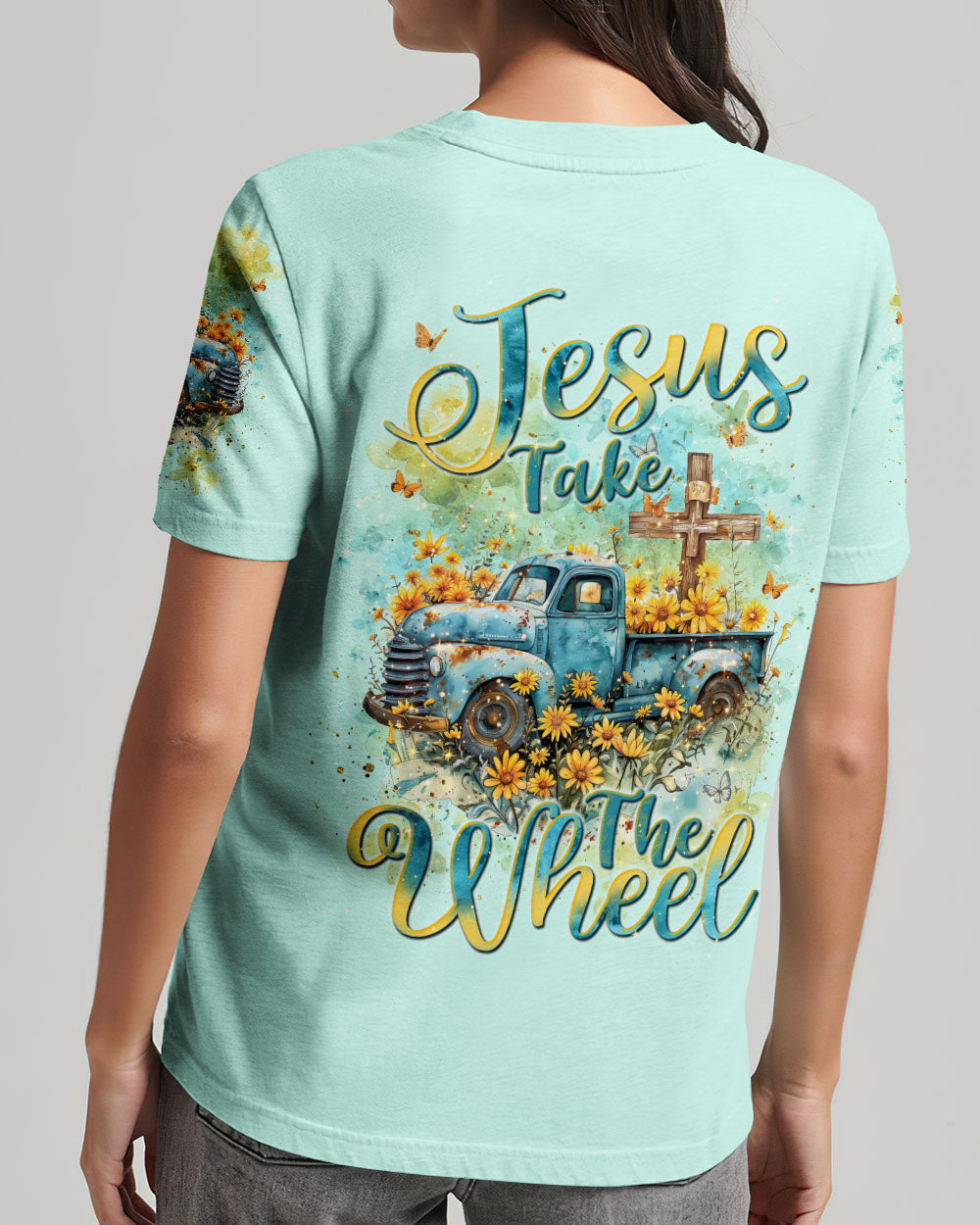 Jesus Take The Wheel Women's All Over Print Shirt - Tlnt0803243, easychoo.com