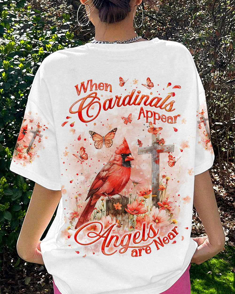 When Cardinals Appear Angels Are Near Women's All Over Print Shirt - Yhkd1403244, easychoo.com