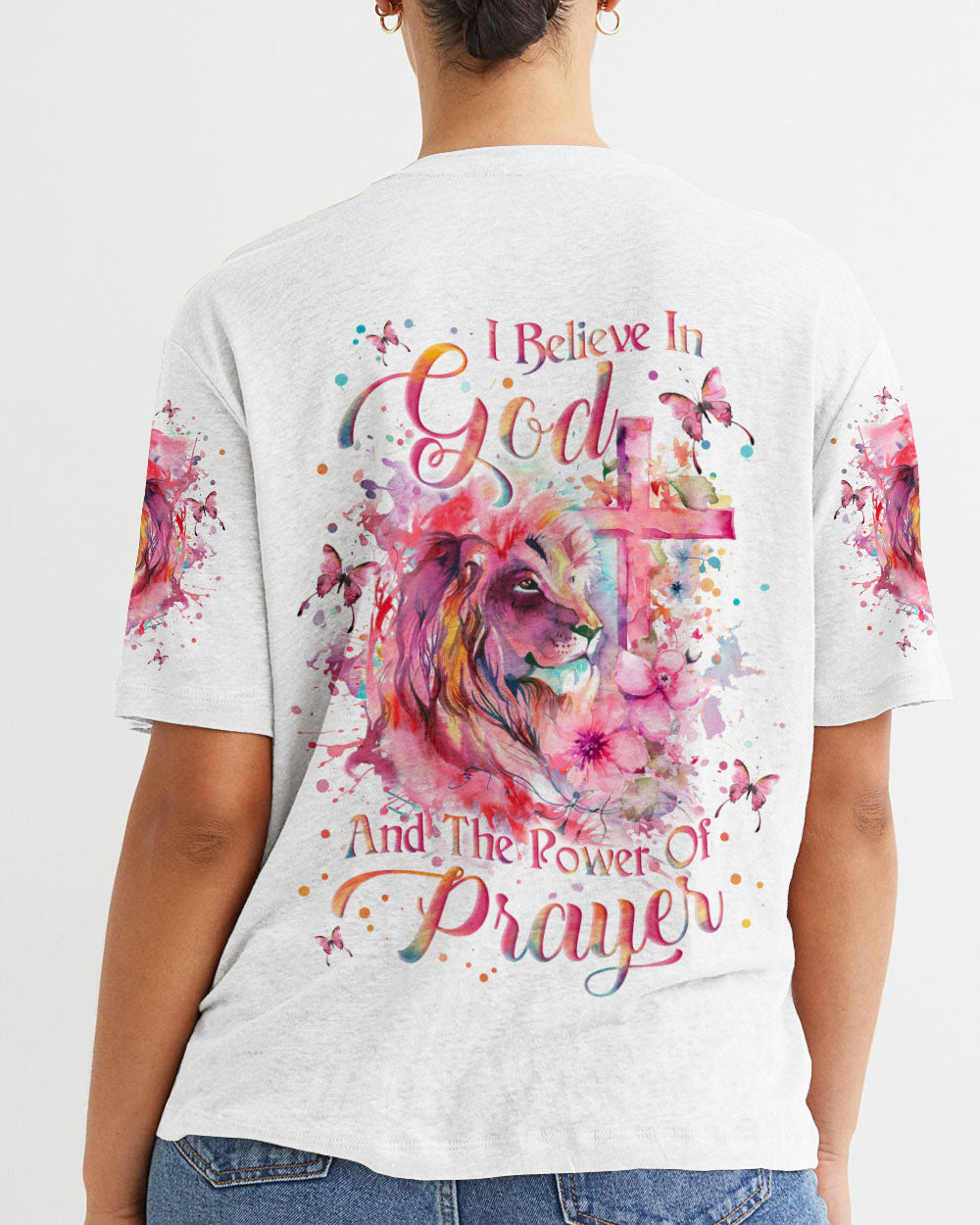 I Believe In God Lion Women's All Over Print Shirt - Yhln2301242, easychoo.com