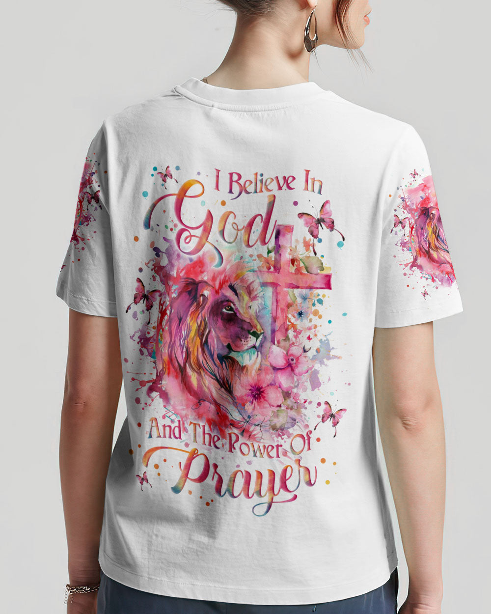 I Believe In God Lion Women's All Over Print Shirt - Yhln2301242, easychoo.com