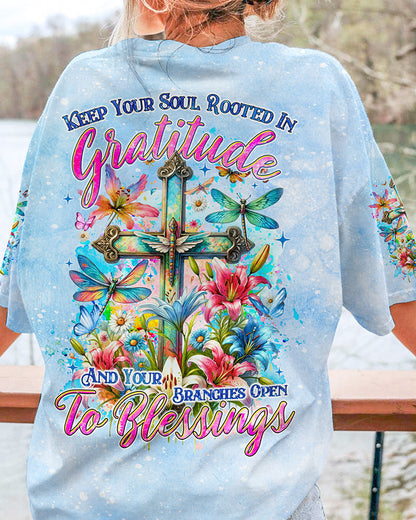 Keep Your Soul Rooted In Gratitude Women's All Over Print Shirt - Tyqy0412232, easychoo.com