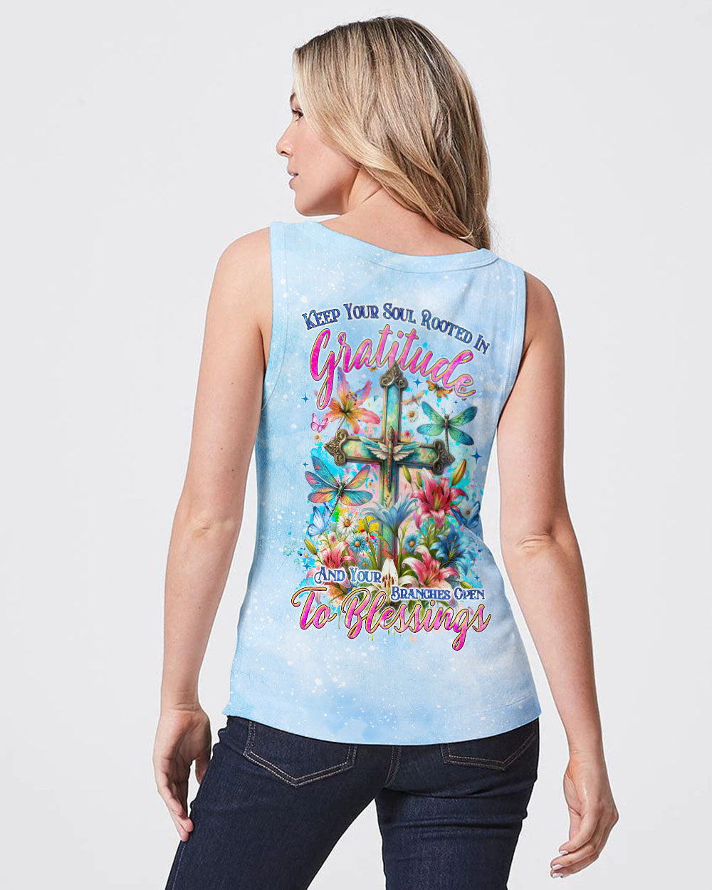 Keep Your Soul Rooted In Gratitude Women's All Over Print Shirt - Tyqy0412232, easychoo.com