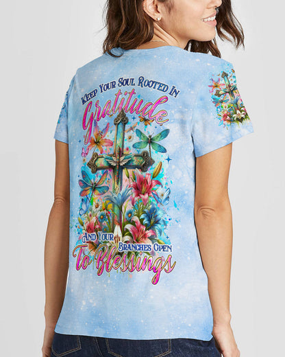 Keep Your Soul Rooted In Gratitude Women's All Over Print Shirt - Tyqy0412232, easychoo.com