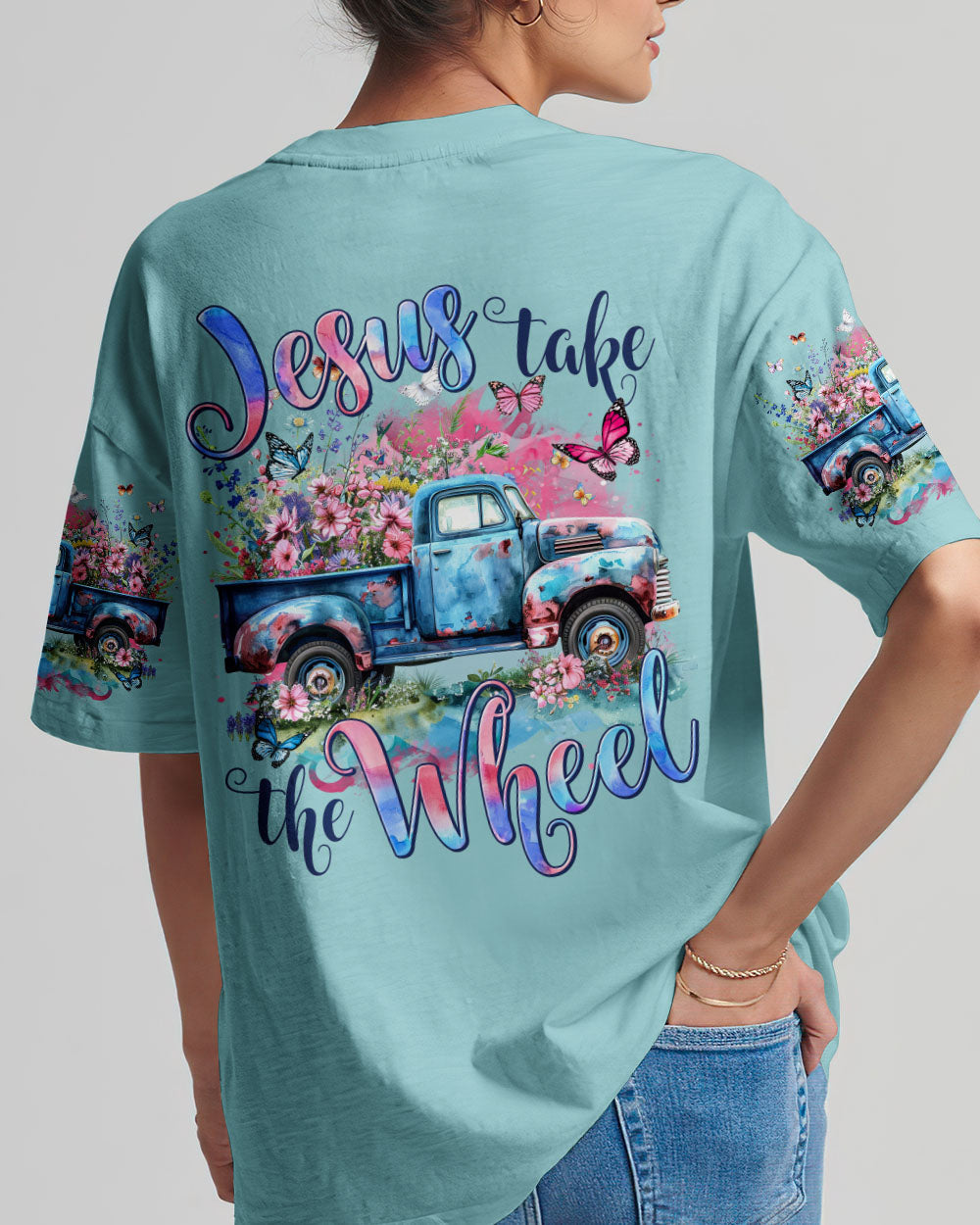 Jesus Take The Wheel Women's All Over Print Shirt - Tytm1702242, easychoo.com