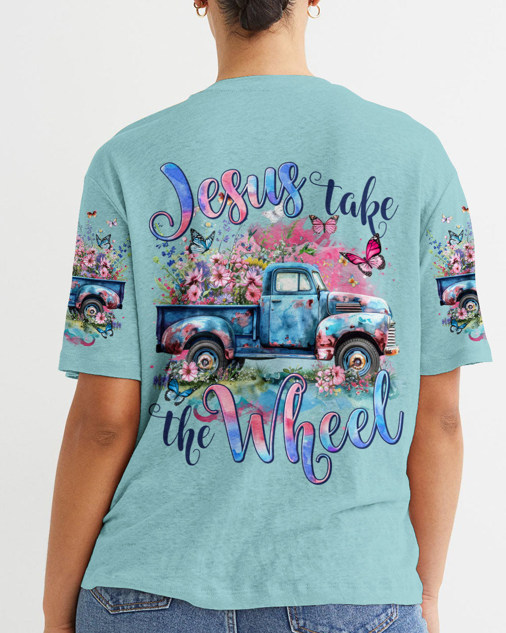 Jesus Take The Wheel Women's All Over Print Shirt - Tytm1702242, easychoo.com