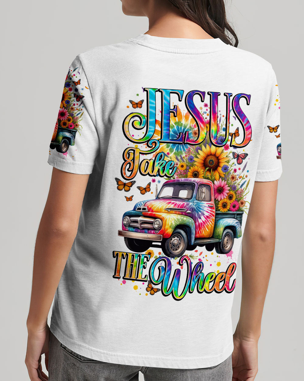 Jesus Take The Wheel Women's All Over Print Shirt - Tytd1611231, easychoo.com