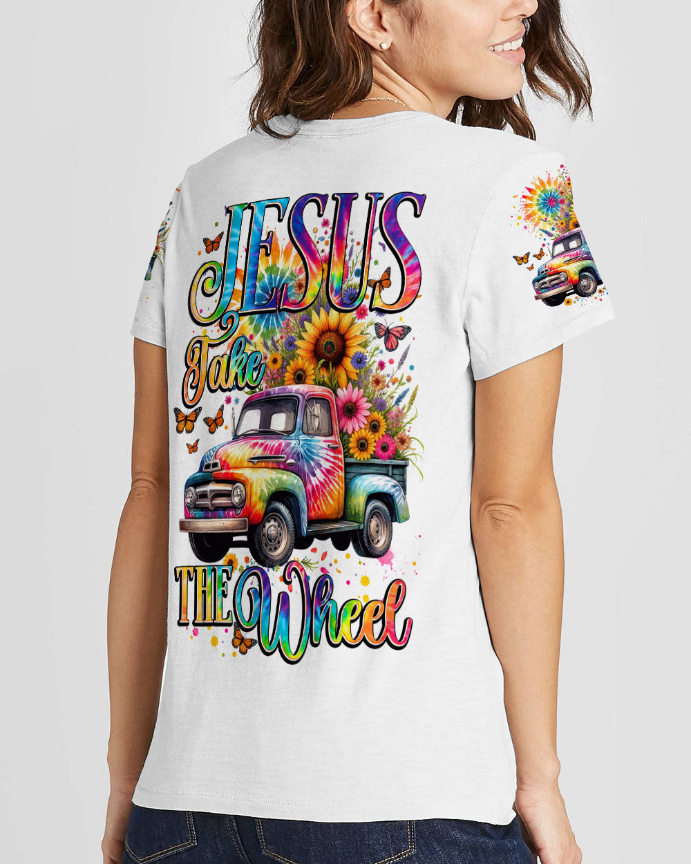 Jesus Take The Wheel Women's All Over Print Shirt - Tytd1611231, easychoo.com