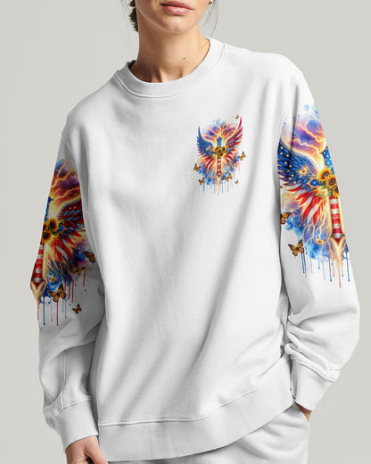 No Matter The Storm Cross Wings Women's All Over Print Shirt - Tltw0912235, easychoo.com