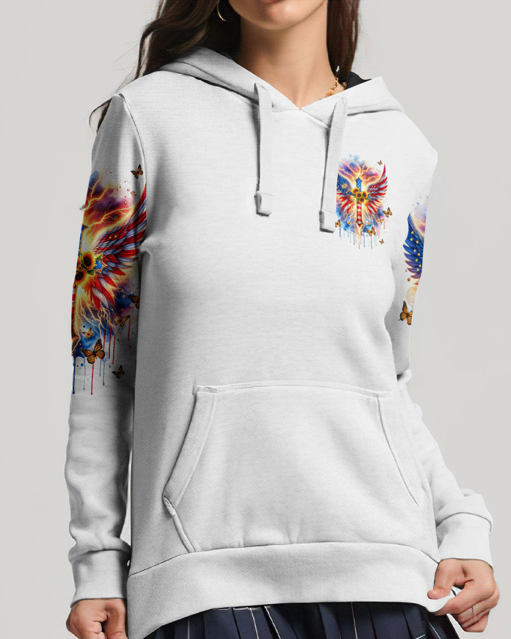 No Matter The Storm Cross Wings Women's All Over Print Shirt - Tltw0912235, easychoo.com