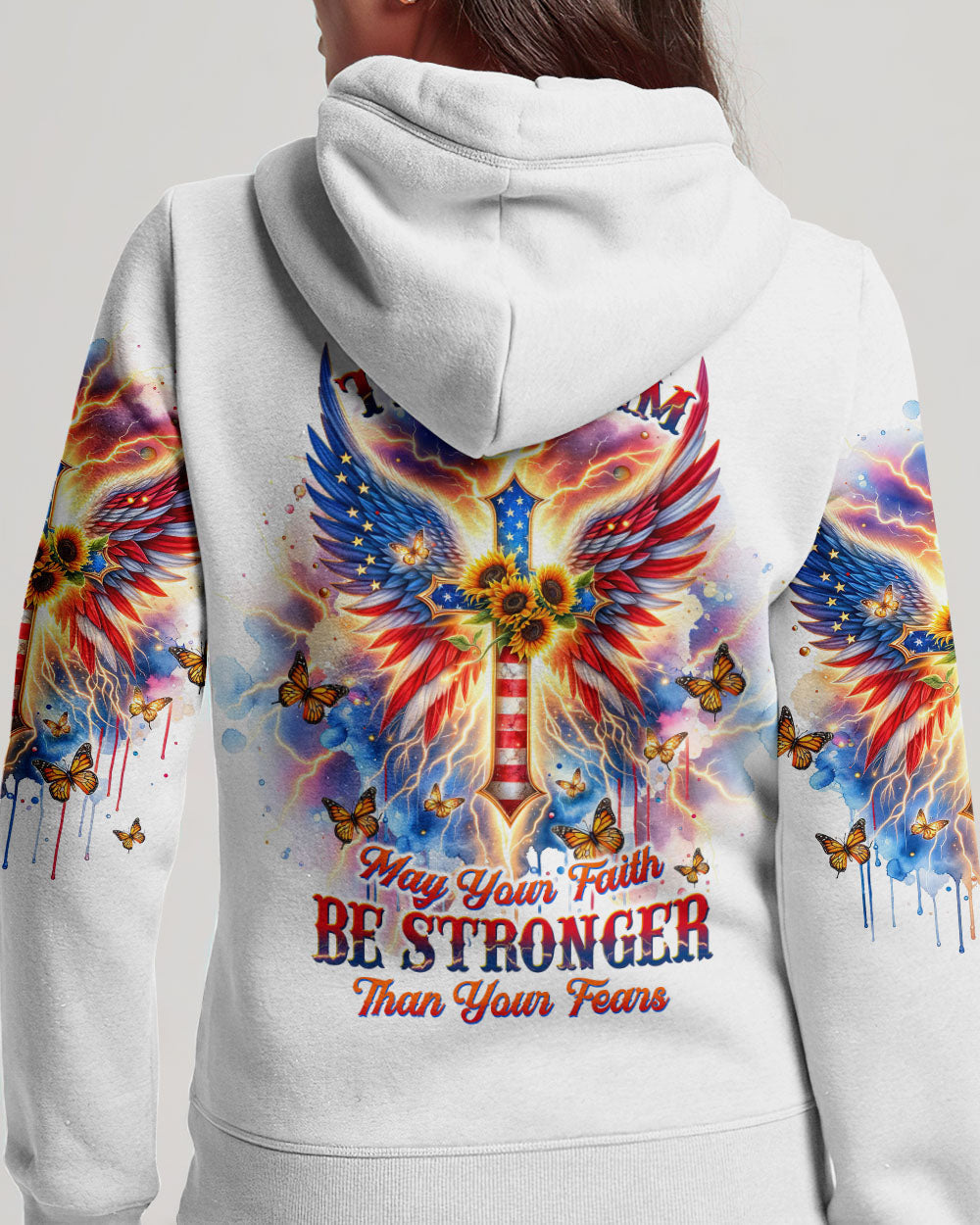 No Matter The Storm Cross Wings Women's All Over Print Shirt - Tltw0912235, easychoo.com