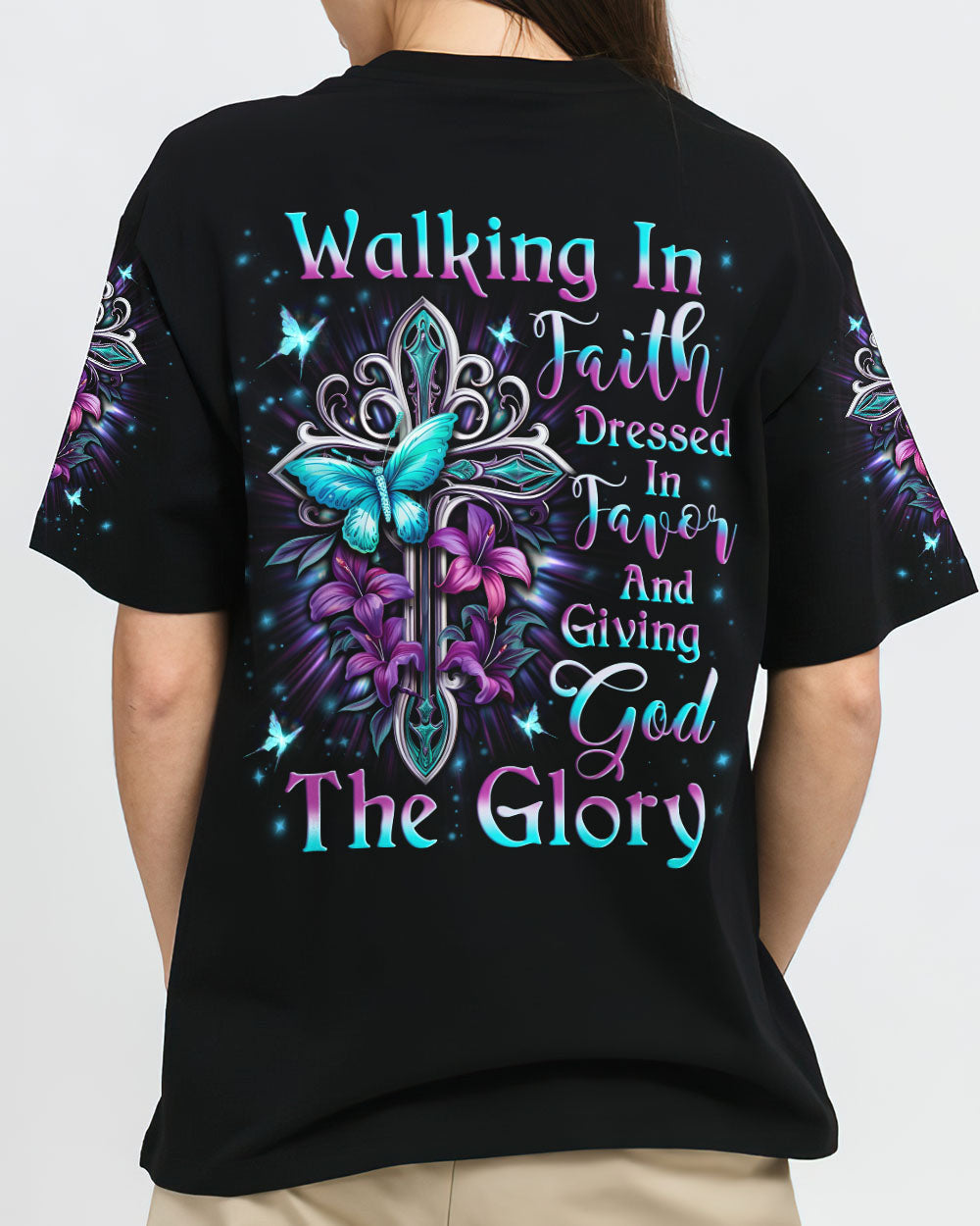 Walking In Faith Dressed In Favor Women's All Over Print Shirt - Yhln2911233, easychoo.com