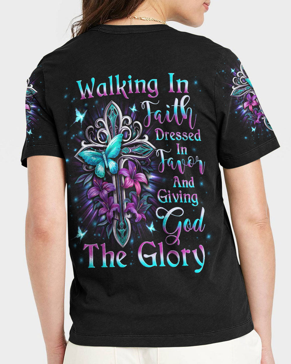 Walking In Faith Dressed In Favor Women's All Over Print Shirt - Yhln2911233, easychoo.com