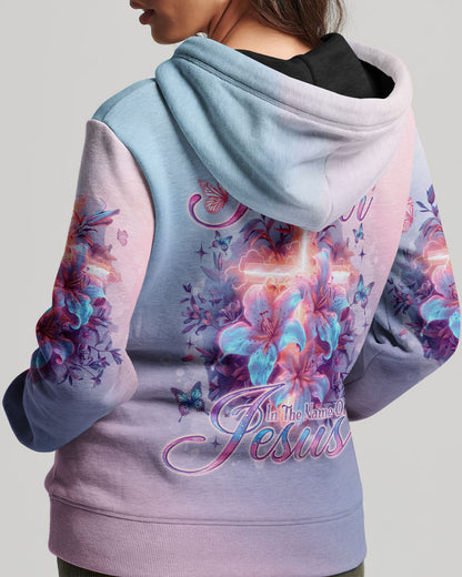 There Is Power In The Name Of Jesus Lilies Women's All Over Print Shirt - Tlno1303242, easychoo.com