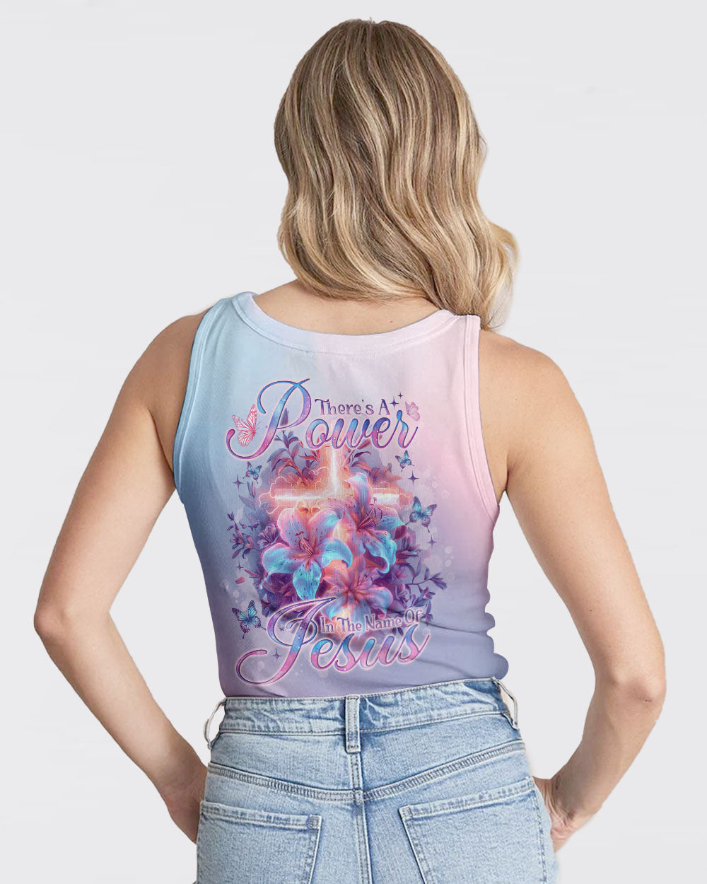 There Is Power In The Name Of Jesus Lilies Women's All Over Print Shirt - Tlno1303242, easychoo.com