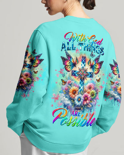 With God All Things Are Possible Women's All Over Print Shirt - Tltw1111234, easychoo.com