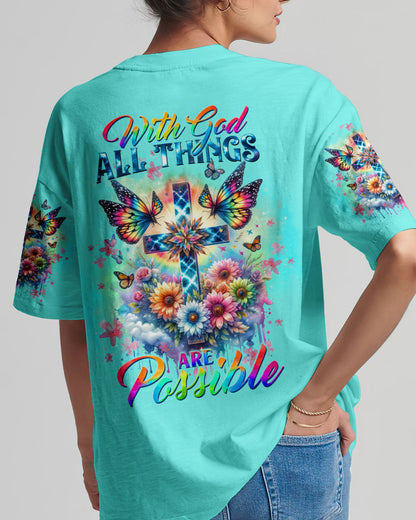 With God All Things Are Possible Women's All Over Print Shirt - Tltw1111234, easychoo.com
