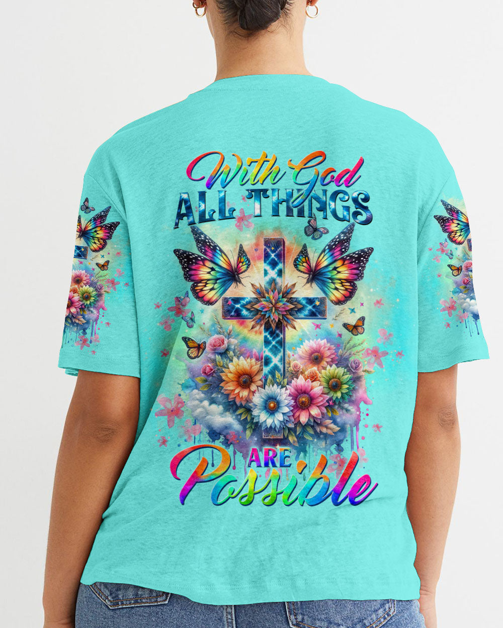 With God All Things Are Possible Women's All Over Print Shirt - Tltw1111234, easychoo.com