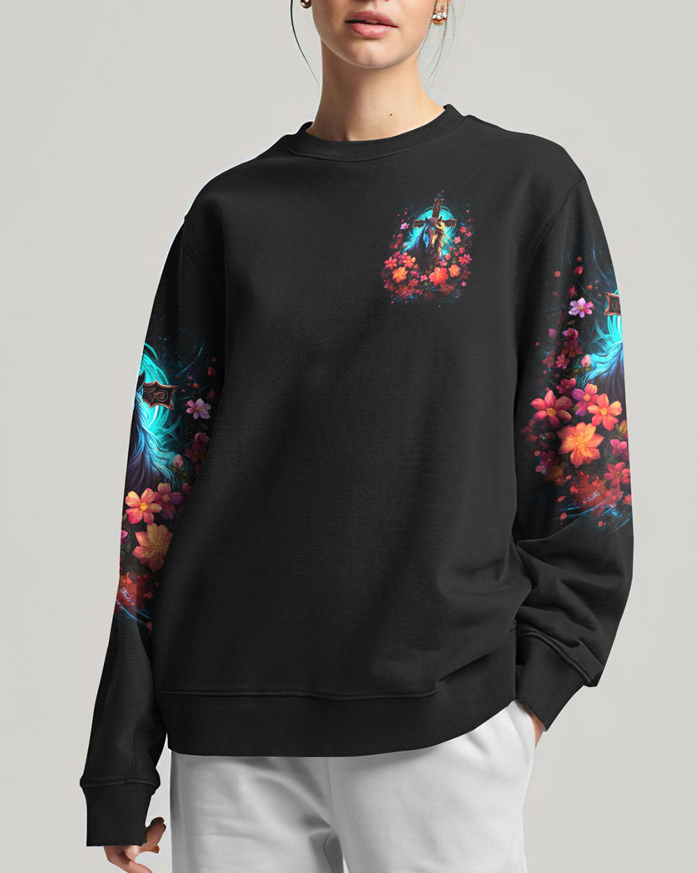 Runs On Jesus And Horses Women's All Over Print Shirt - Yhdu0512233, easychoo.com