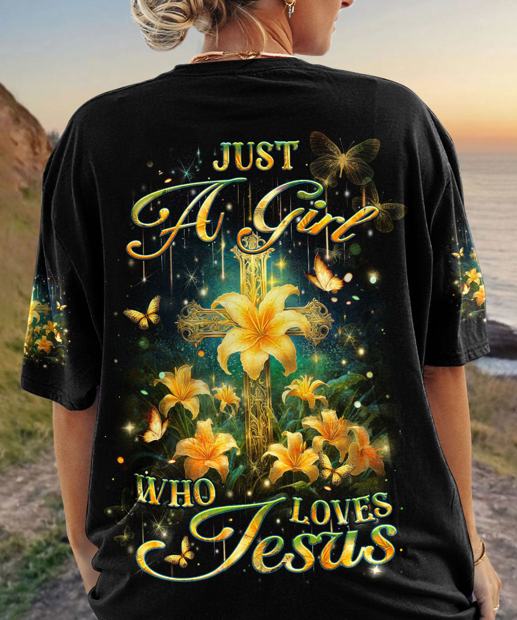 Just A Girl Who Loves Jesus Women's All Over Print Shirt - Yhlt1201243, easychoo.com