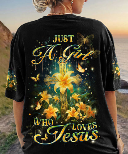 Just A Girl Who Loves Jesus Women's All Over Print Shirt - Yhlt1201243, easychoo.com