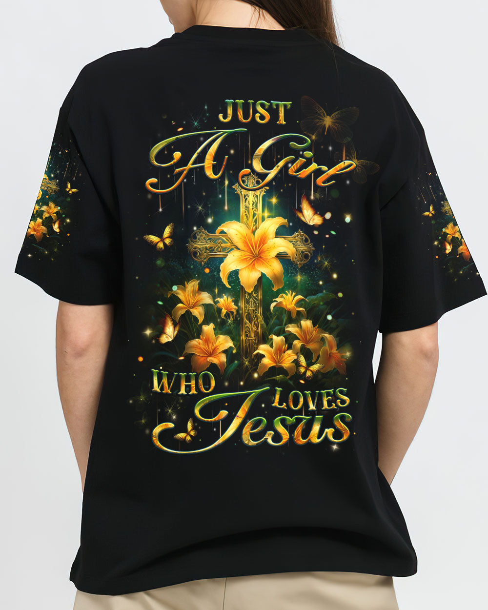 Just A Girl Who Loves Jesus Women's All Over Print Shirt - Yhlt1201243, easychoo.com