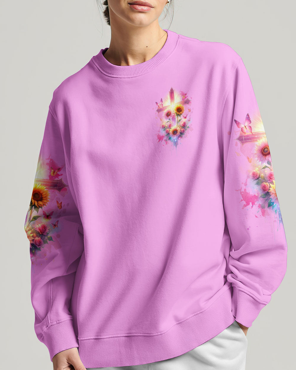 Just A Girl Who Loves Jesus Sunflower Women's All Over Print Shirt - Tlnz0412231, easychoo.com