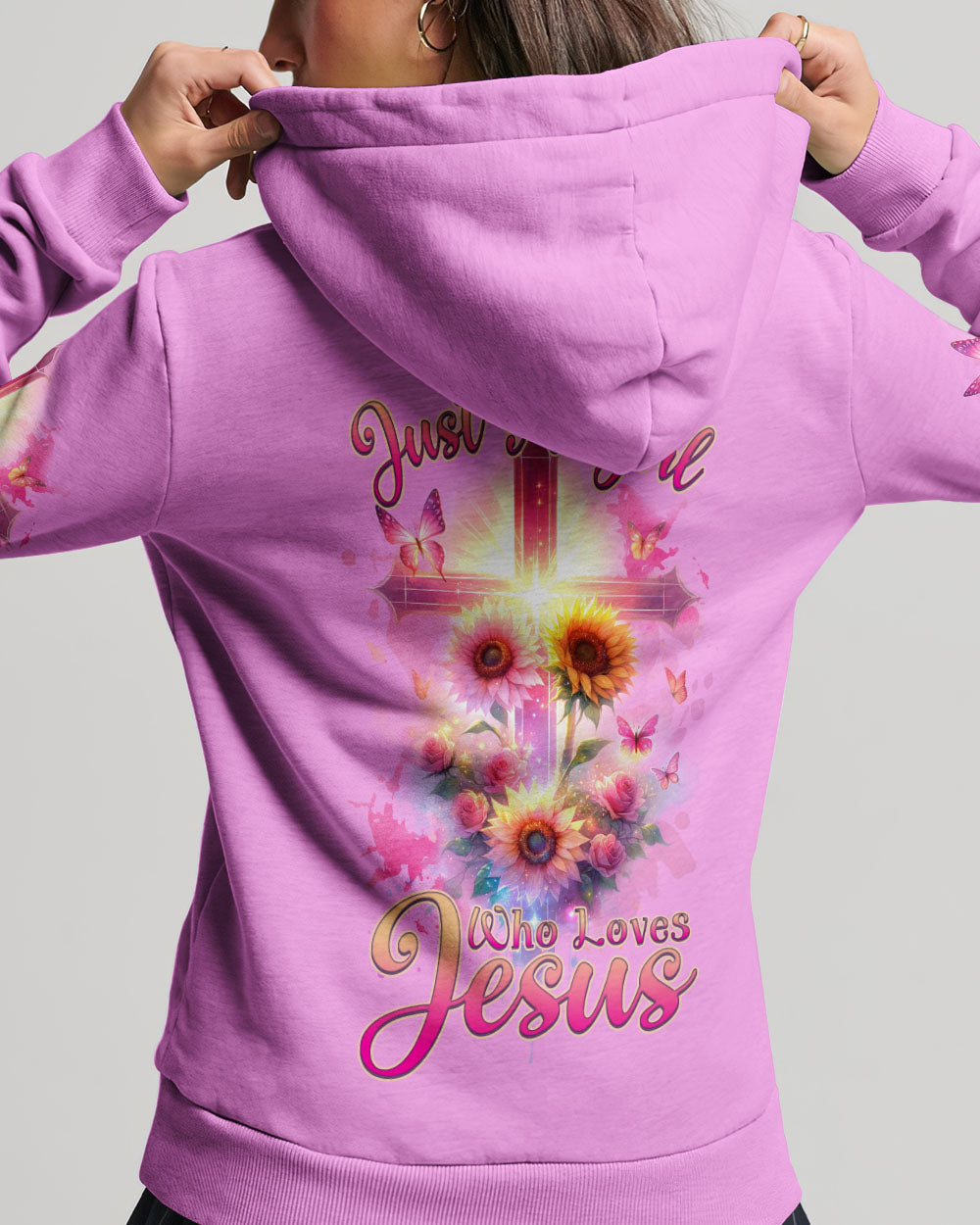 Just A Girl Who Loves Jesus Sunflower Women's All Over Print Shirt - Tlnz0412231, easychoo.com