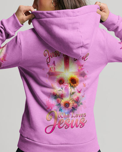 Just A Girl Who Loves Jesus Sunflower Women's All Over Print Shirt - Tlnz0412231, easychoo.com