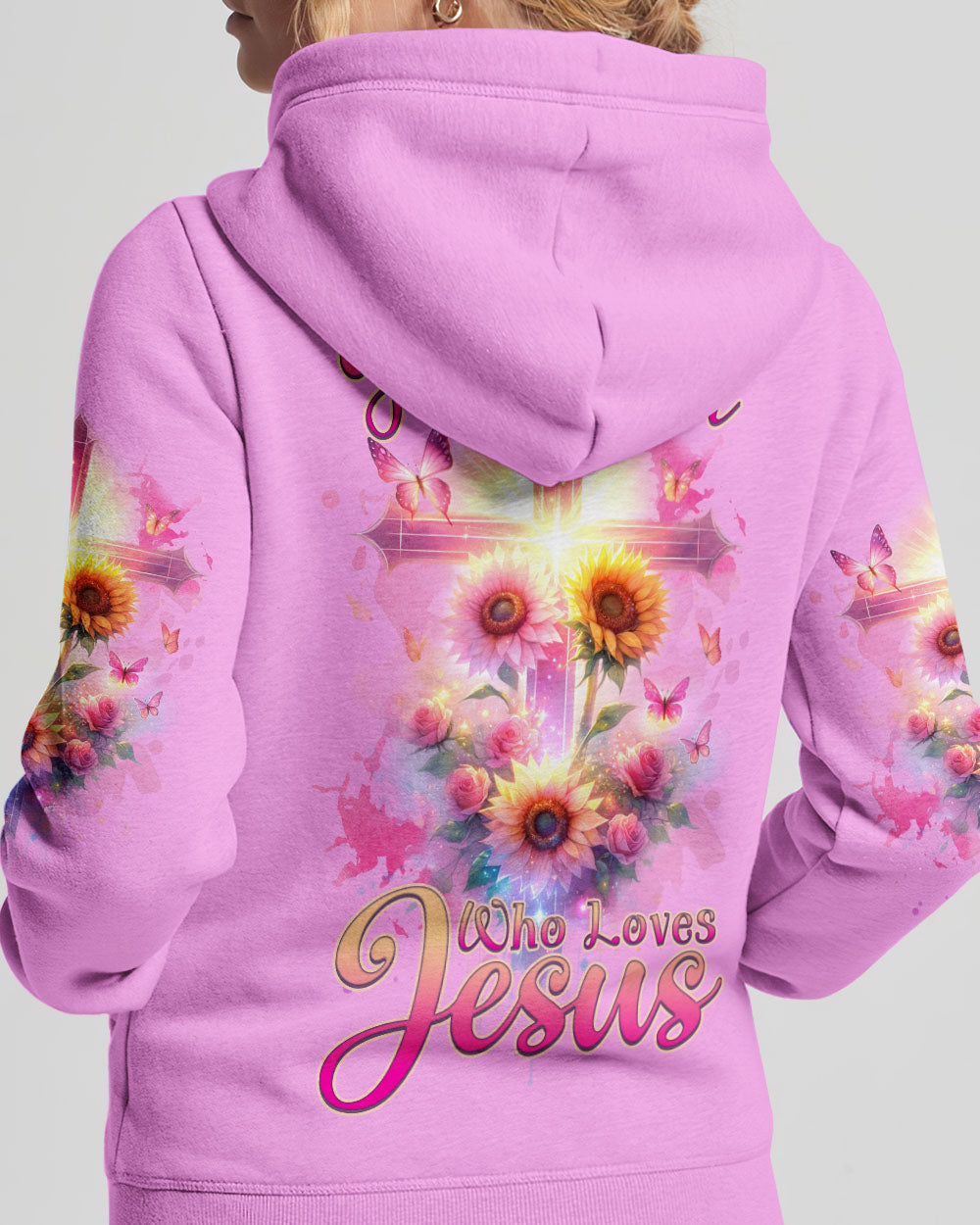 Just A Girl Who Loves Jesus Sunflower Women's All Over Print Shirt - Tlnz0412231, easychoo.com