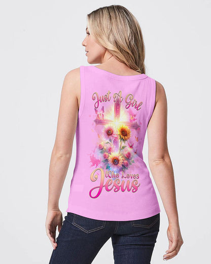 Just A Girl Who Loves Jesus Sunflower Women's All Over Print Shirt - Tlnz0412231, easychoo.com