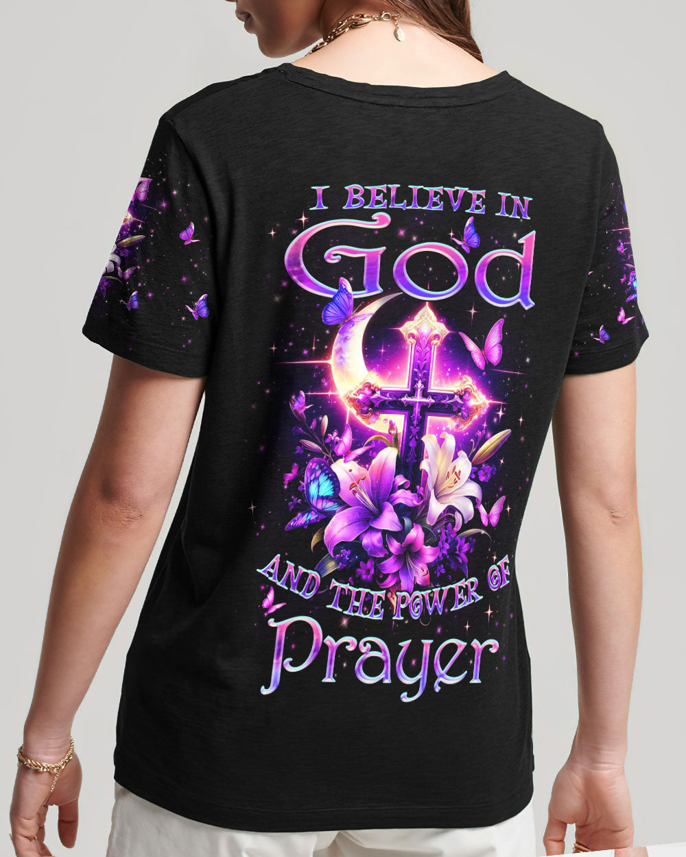 I Believe In God Women's All Over Print Shirt - Yhhn3101243, easychoo.com