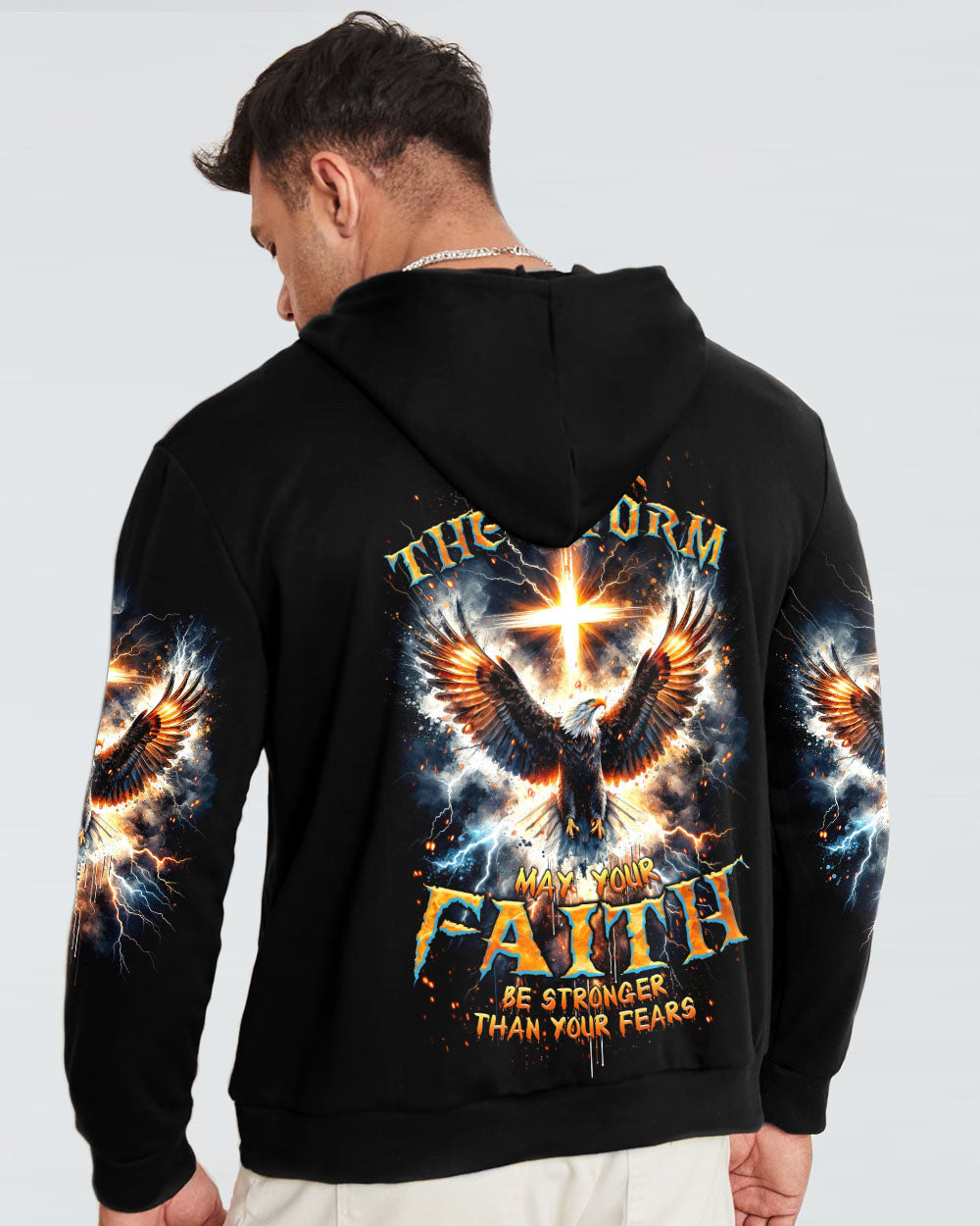 No Matter The Storm Eagle Cross Men's All Over Print Shirt - Tltr1412234, easychoo.com