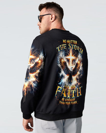 No Matter The Storm Eagle Cross Men's All Over Print Shirt - Tltr1412234, easychoo.com