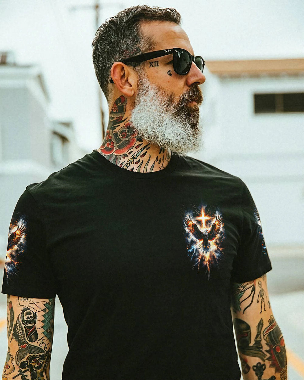 No Matter The Storm Eagle Cross Men's All Over Print Shirt - Tltr1412234, easychoo.com