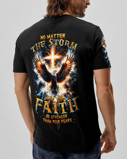 No Matter The Storm Eagle Cross Men's All Over Print Shirt - Tltr1412234, easychoo.com