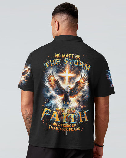 No Matter The Storm Eagle Cross Men's All Over Print Shirt - Tltr1412234, easychoo.com