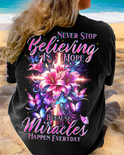Miracles Happen Everyday Women's All Over Print Shirt - Tyqy1111231, easychoo.com